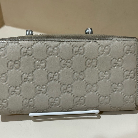 Gucci Guccissima Long Leather Mayfair Bow Wallet - Picture 2 of 11